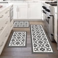 thumbnail image 1 of Findosom 3Piece Kitchen Rug Set,Machine Washable Kitchen Floor Mats with Non Slip Rubber Backing,Kitchen Runner Carpet for Bathroom Entryway Doormat Laundry Room Sink,20"x32"+20"x32"+20"x59" Gray, 1 of 7