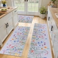 thumbnail image 1 of Findosom Floral Non-Slip Kitchen Rugs Set of 3,Washable Kitchen Mat Farmhouse Kitchen Floor Mats Runner for Home Sink Entrance Laundry Hallway,20"x32"+20"x47"+20"x59" Gray, 1 of 8