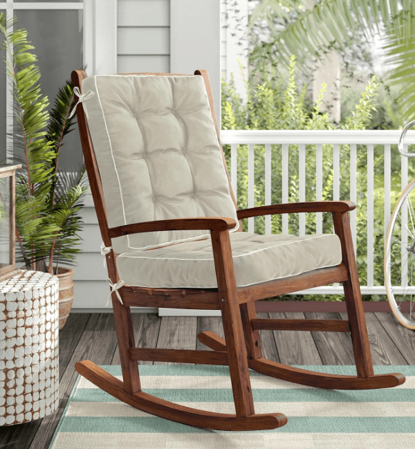 Findosom Outdoor Chair Cushion Set of 2,Square Waterproof Patio Seat Chair Cushions with Ties,Fade Resistant Outdoor Deep Seat Cushions for Outdoor Furniture,Dining Chair Pads,Beige