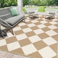 thumbnail image 1 of Findosom Outdoor Rug Waterproof 5'x8' Patio Rugs Foldable Reversible Camping Mat for RV,Deck,Porch,icnic,Beach,Balcony,Beige & Brown, 1 of 9