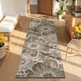 thumbnail image 1 of Findosom Runner Rug for Hallway 2x6 ft,Non-slip Machine Washable Runners Flower Floor Mats Low Pile Carpet Rug Runner with Rubber Backing for Entryway Doormat Bathroom Kitchen Laundry Room,Brown, 1 of 7