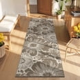 thumbnail image 1 of Findosom Runner Rug for Hallway 2x6 ft,Non-slip Machine Washable Runners Flower Floor Mats Low Pile Carpet Rug Runner with Rubber Backing for Entryway Doormat Bathroom Kitchen Laundry Room,Brown, 1 of 8