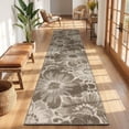 thumbnail image 1 of Findosom Runner Rug for Hallway 2x8 ft,Non-slip Machine Washable Runners Flower Floor Mats Low Pile Carpet Rug Runner with Rubber Backing for Entryway Doormat Bathroom Kitchen Laundry Room,Brown, 1 of 8