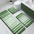 thumbnail image 1 of Findosom Bathroom Rugs Set of 3,Absorbent Non-Slip Machine Washable Bath Rugs, Microfiber Quick Dry Bath Mats for Bathroom Floor Tub Shower Bedroom Kitchen,20"x32"+20"x59"+U Shape 20"x24" Green, 1 of 9