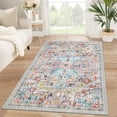 thumbnail image 1 of Findosom 3'x5' Vintage Boho Area Rug, Machine Washable Rugs Non Slip Distressed Indoor Rug,Large Retro Area Rug Floor Carpet for Bedroom Dining Room Entryway Office Decor,Gray, 1 of 8