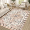 thumbnail image 1 of Findosom 5'x7' Vintage Boho Area Rug, Machine Washable Rugs Non Slip Distressed Indoor Rug,Large Retro Area Rug Floor Carpet for Bedroom Dining Room Entryway Office Decor,Beige, 1 of 11
