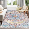 thumbnail image 1 of Findosom 5'x7' Vintage Boho Area Rug, Machine Washable Rugs Non Slip Distressed Indoor Rug,Large Retro Area Rug Floor Carpet for Bedroom Dining Room Entryway Office Decor,Gray, 1 of 8