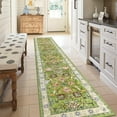 thumbnail image 1 of Findosom Washable Runner Rug 2'x10' Non-slip Kitchen Runner Rug, Vintage Paisley Runner Rugs Soft Distressed Carpet Boho Runner Rug for Hallway Bedroom Laundry Entryway,Green, 1 of 9