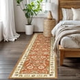 thumbnail image 1 of Findosom Washable Runner Rug 2'x8' Non-slip Kitchen Runner Rug, Vintage Paisley Runner Rugs Soft Distressed Carpet Boho Runner Rug for Hallway Bedroom Laundry Entryway,Orange, 1 of 9
