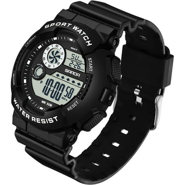 Findtime Digital Watch Womens Sport Waterproof White Wrist Watches for Women with Alarm Stopwatch Hourly Chime LED Display 12H/24H Calendar