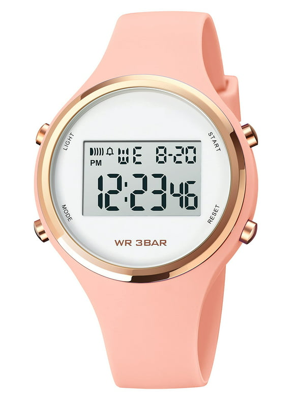 Findtime Ladies Watch Digital Watches for Women Colorful Sport Wrist Watch for Women Girls Waterproof Stopwatch Alarm Multifunction Easy Read