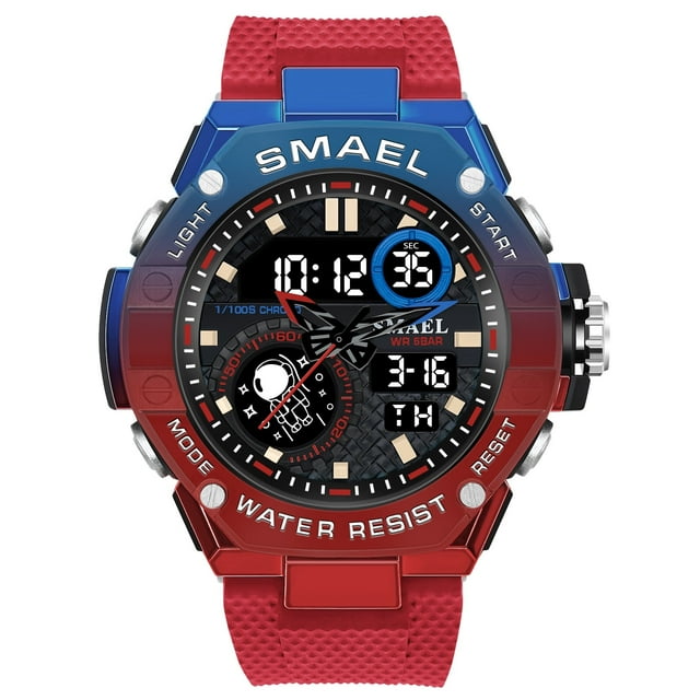 Findtime Man Watch for Men Sports Quartz Wristwatch Outdoor Waterproof Military Digital Watches Dual Time and Stopwatch Alarm Clock