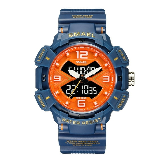 Findtime Men's Analog Sports Watch Military Watch Outdoor LED Stopwatch Digital Electronic Large Dual Display Waterproof Tactical Army Wrist Watches for Men