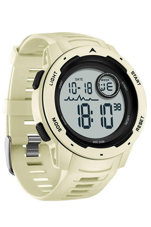 Men's Digital Watch 50M Waterproof Tactical Watch Backlight Stopwatch Alarm 12/24H Sport Outdoor Wrist Mens Watch