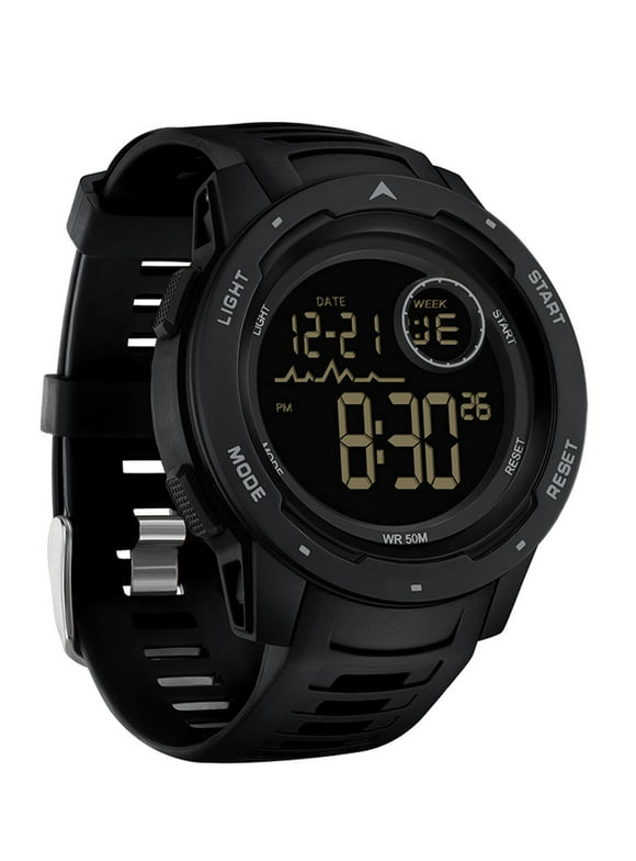 Findtime Men's Digital Watch Waterproof Tactical Watch Backlight Stopwatch Alarm 12/24H Sport Outdoor Wrist Mens Watch