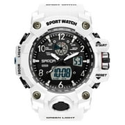 Mens Sport Watch Waterproof Watches Military Tactical Watch Outdoor Digital Watch Big Face Alarm Stopwatch LED Analog Watch for Men
