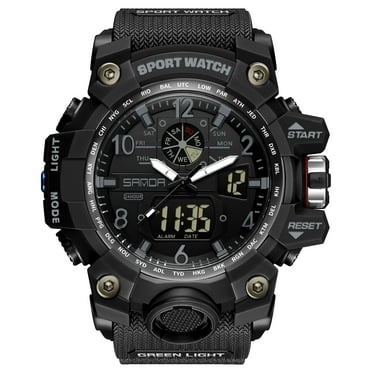 Findtime Mens Sport Watch Waterproof Watches Military Tactical Watch Outdoor Digital Watch Big Face Alarm Stopwatch LED Analog Watch for Men