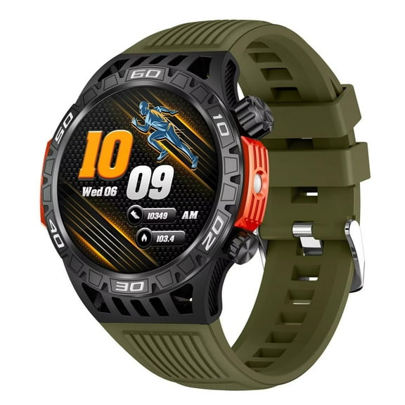 Findtime Military Smart Watch for Men with LED Flashlight Answer/Dial Call Bluetooth Smartwatch for Android iOS Phones Outdoor Fitness Compass Watch Pedometer