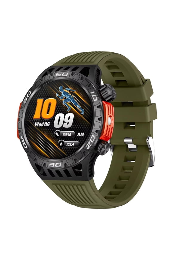 Military Smart Watch for Men with LED Flashlight Answer/Dial Call Bluetooth Smartwatch for Android iOS Phones Outdoor Fitness Compass Watch Pedometer