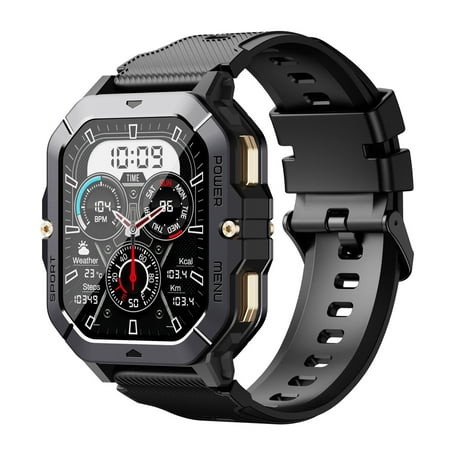 Findtime Military Smart Watch for Men (Answer/Make Calls), 2.02" HD Fitness Smart Watch for Android and iOS, 5ATM Waterproof Smartwatch