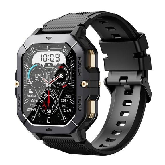 Findtime Military Smart Watch for Men (Answer/Make Calls), 2.02" HD Fitness Smart Watch for Android and iOS, 5ATM Waterproof Smartwatch