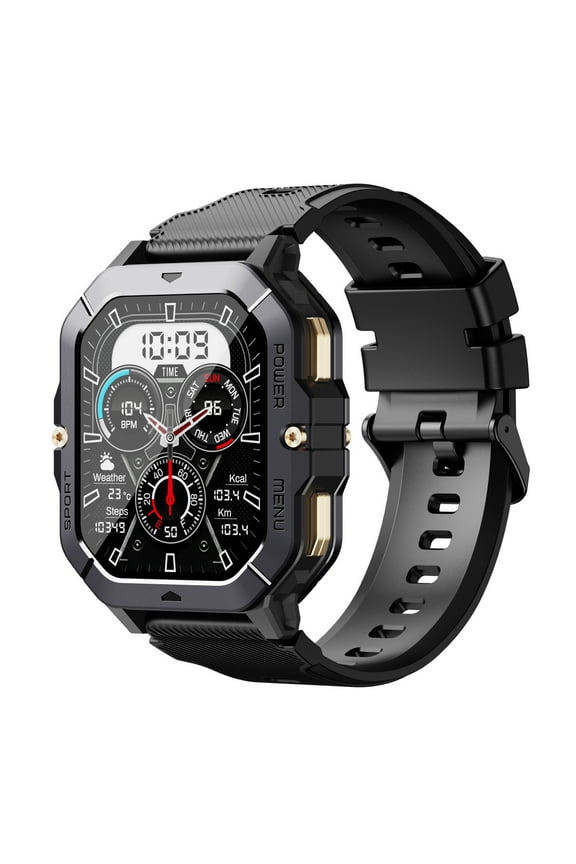 Military Smart Watch for Men (Answer/Make Calls), 2.02" HD Fitness Smart Watch for Android and iOS, 5ATM Waterproof Smartwatch
