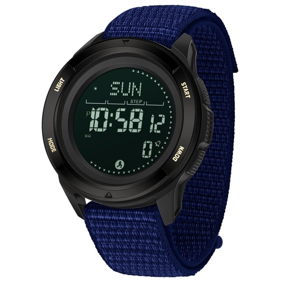Findtime Military Watches for Men Digital Tactical Sports Compass Pedometer Calorie Step Counter Watch Waterproof Stopwatch Pacer Running Watch Alarm Electronic Nylon Strap