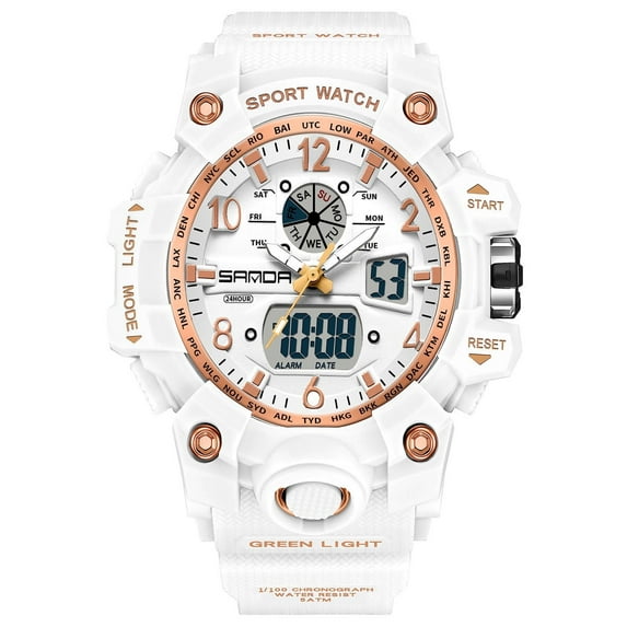 Findtime Women’s Digital Watch Waterproof Sport Watch Analog Wristwatch Military Tactical Watches LED Luminous Alarm Stopwatch Dual Time Wrist Watches