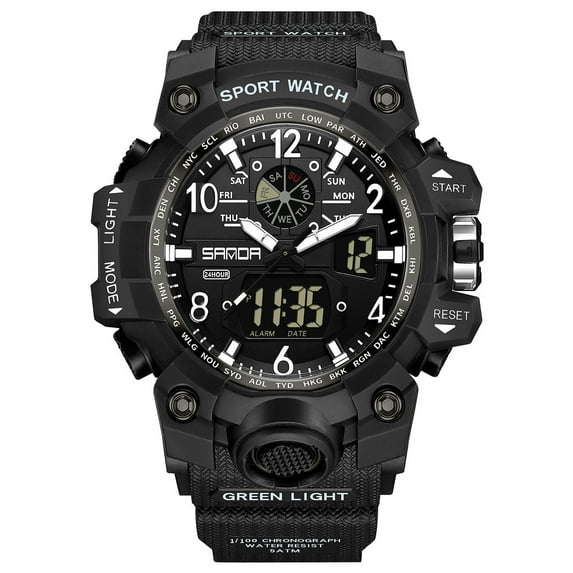 Findtime Women’s Digital Watch Waterproof Sport Watch Analog Wristwatch Military Tactical Watches LED Luminous Alarm Stopwatch Dual Time Wrist Watches