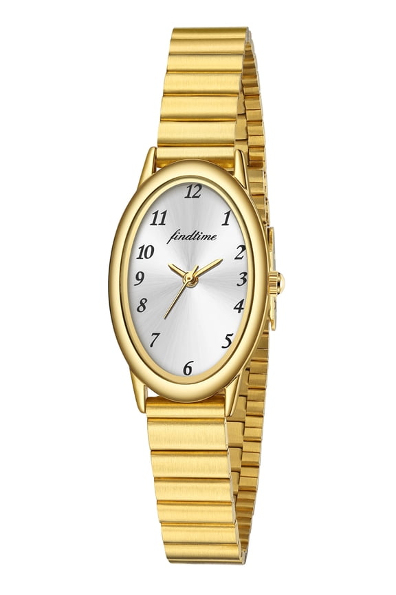 Women's Oval Watch on Stainless Steel Bracelet Elegant Ladies Watch Casual Business Dress Bracelet Watch