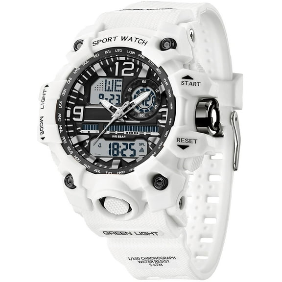 Findtime Women's Sport Watch Digital Waterproof Watches Military Watches Analog Outdoor Wrist Watch LED Luminous Alarm Stopwatch Dual Time Wristwatch