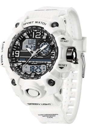 Women's Sport Watch Digital Waterproof Watches Military Watches Analog Outdoor Wrist Watch LED Luminous Alarm Stopwatch Dual Time Wristwatch