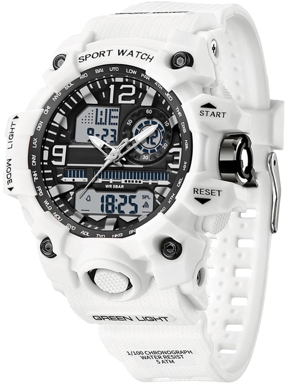 Women's Sport Watch Digital Waterproof Watches Military Watches Analog Outdoor Wrist Watch LED Luminous Alarm Stopwatch Dual Time Wristwatch