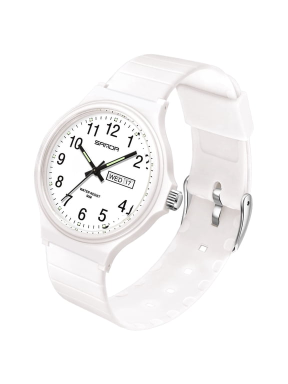 Women's Watch Waterproof Ladies Watches Sport Wrist Watch Nurse Analog Simple Minimalist Casual Watch Dress Wristwatch with Day Date White Black Pink Gold Green Purple