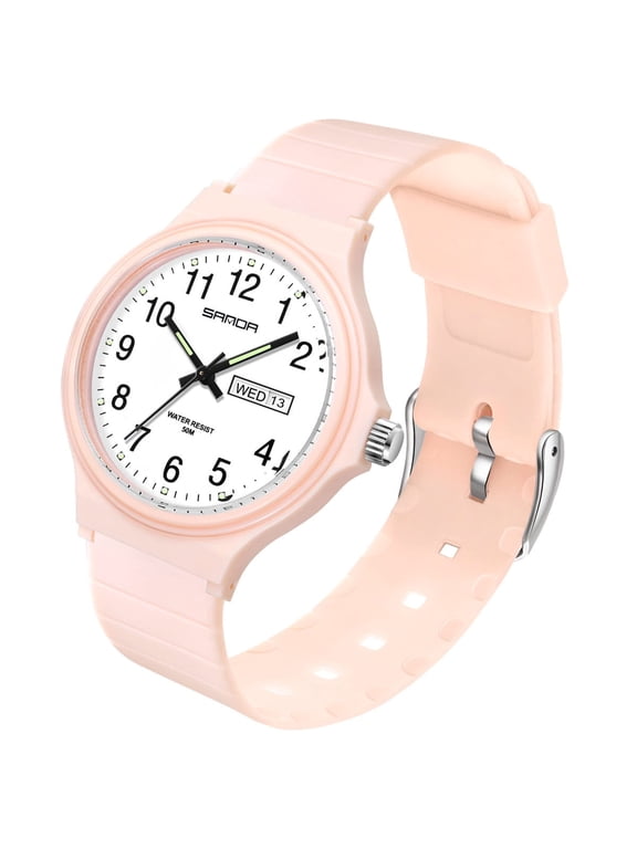 Women's Watch Waterproof Ladies Watches Sport Wrist Watch Nurse Analog Simple Minimalist Casual Watch Dress Wristwatch with Day Date White Black Pink Gold Green Purple