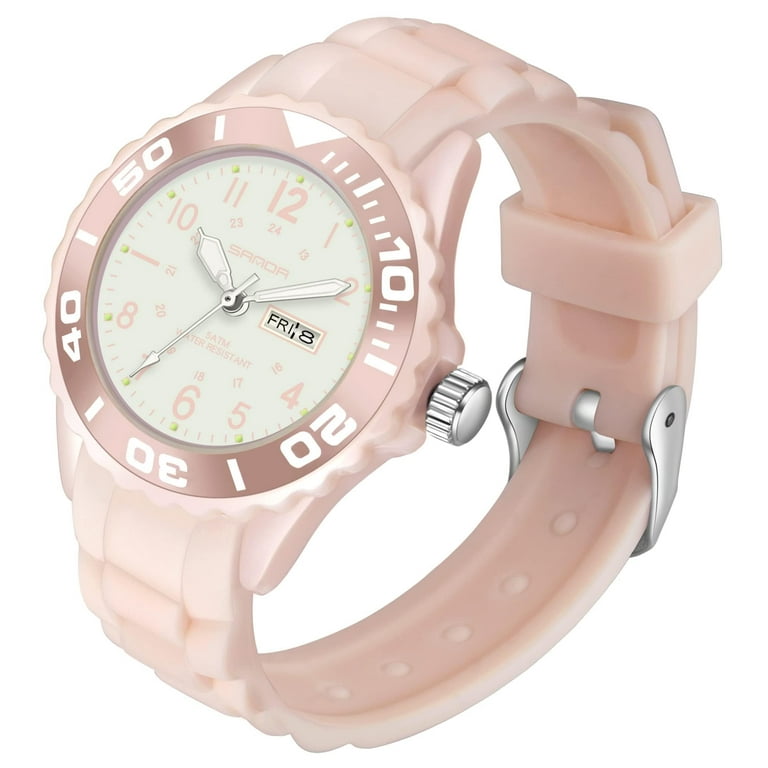 Womens waterproof watch with second hand online