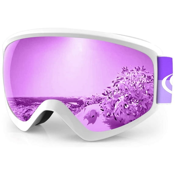 Findway Kids Ski Goggles, Anti-Fog Child Snowboard Goggles for Boys Girls 8-15 Years Old