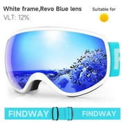 Findway Kids Ski Goggles, Anti-Fog Child Snowboard Goggles for Boys Girls Toddler 3-8 Years Old