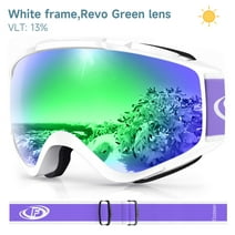 Findway Ski Goggles Over Glass, 100% UV Protection OTG Snow/Snowboard Goggles for Women, Men & Youth, Adult