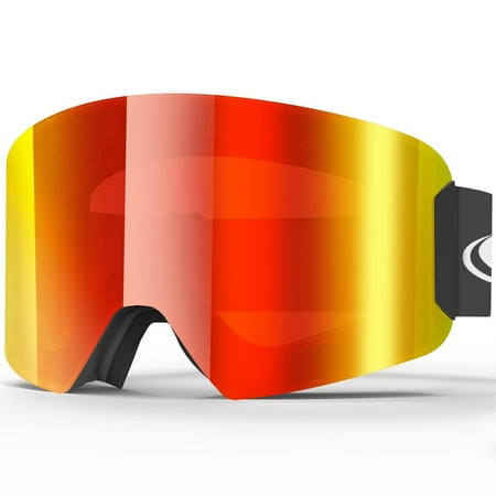 Findway Ski Goggles, Snowboard Goggles for Men Women, 100% UV Protection OTG Anti-Fog Wind Resistance Snow Goggles for Glasses Wearers, Adult Ski Goggles for Skiing/Skating/Snowmobile
