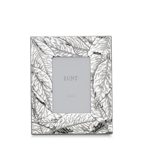 Fine 925 Sterling Silver LEAF 4x6 frame by Lunt Silversmiths - 4x6