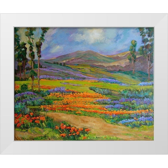 Fine, Alexi 31x26 White Modern Wood Framed Museum Art Print Titled - California Dreaming