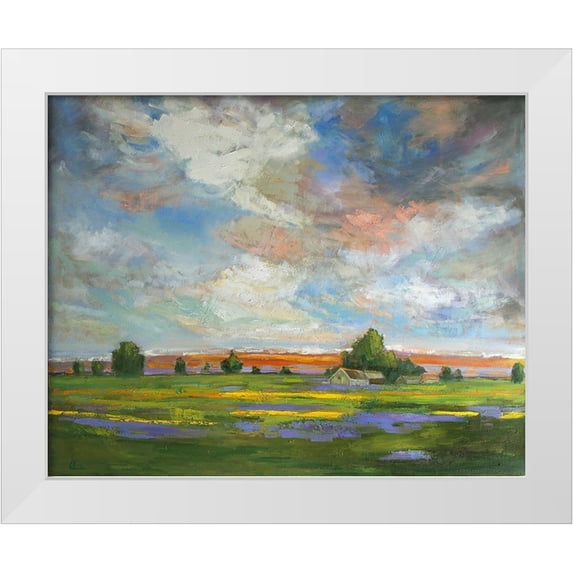 Fine, Alexi 32x26 White Modern Wood Framed Museum Art Print Titled - Spring View