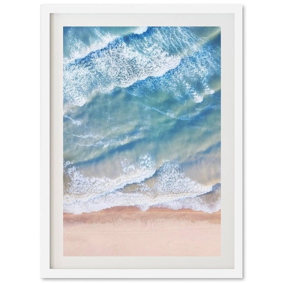Fine Art Aerial Beach Photography Print - Coastal Wall Decor, Ocean Print, Coastal Grandmother Wall Art, Summer Seascape Portrait Wall Art, Modern Wall Decor, 8x12 UNFRAMED