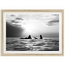 Fine Art Black And White Surf Print - Ocean Sunset Lifestyle Beach House Print Photography Home Wall Decor Wall Art, Modern Wall Decor, 8x12 UNFRAMED