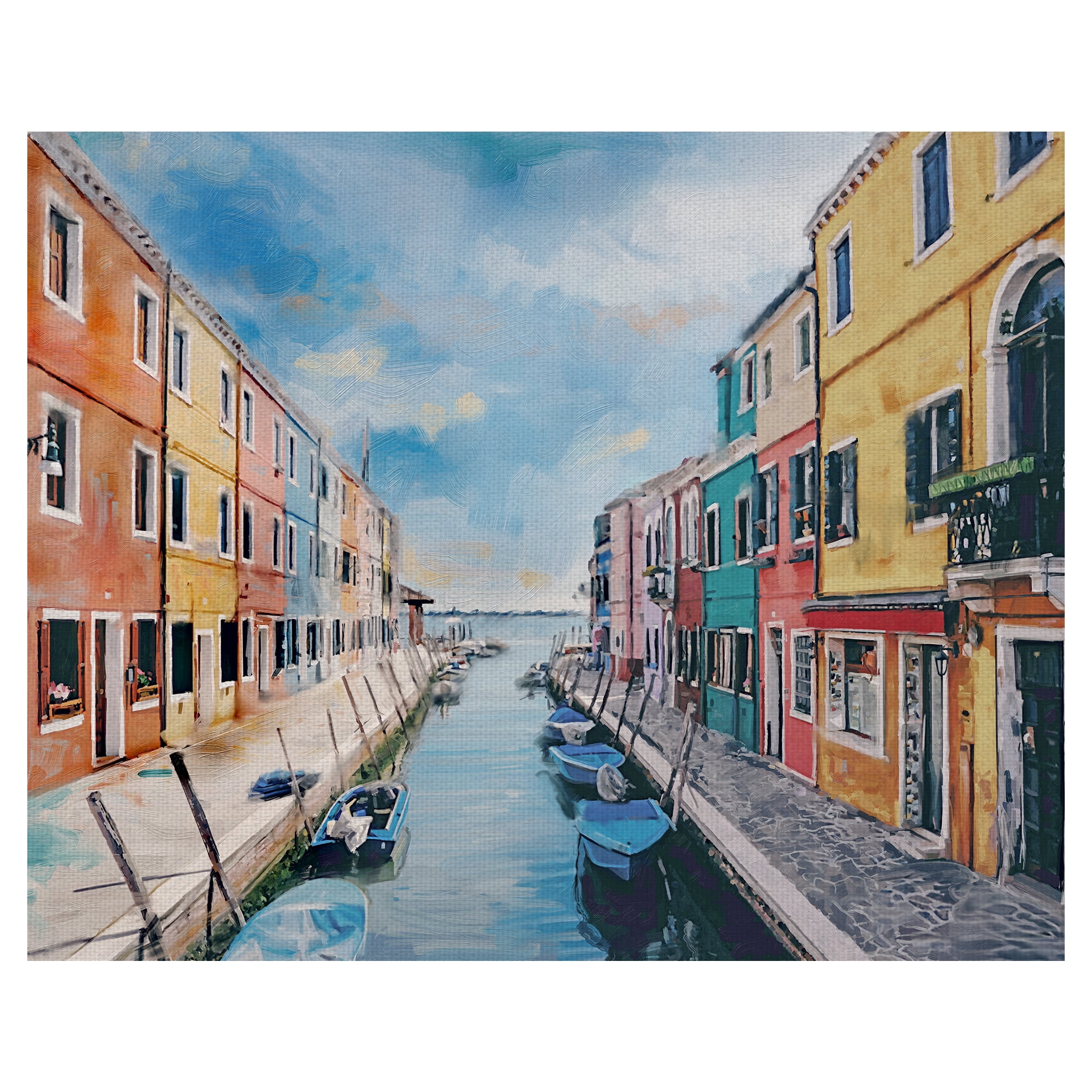 Fine Art Canvas Colors of Venice Italian Architecture by Studio Arts Canvas Art Print