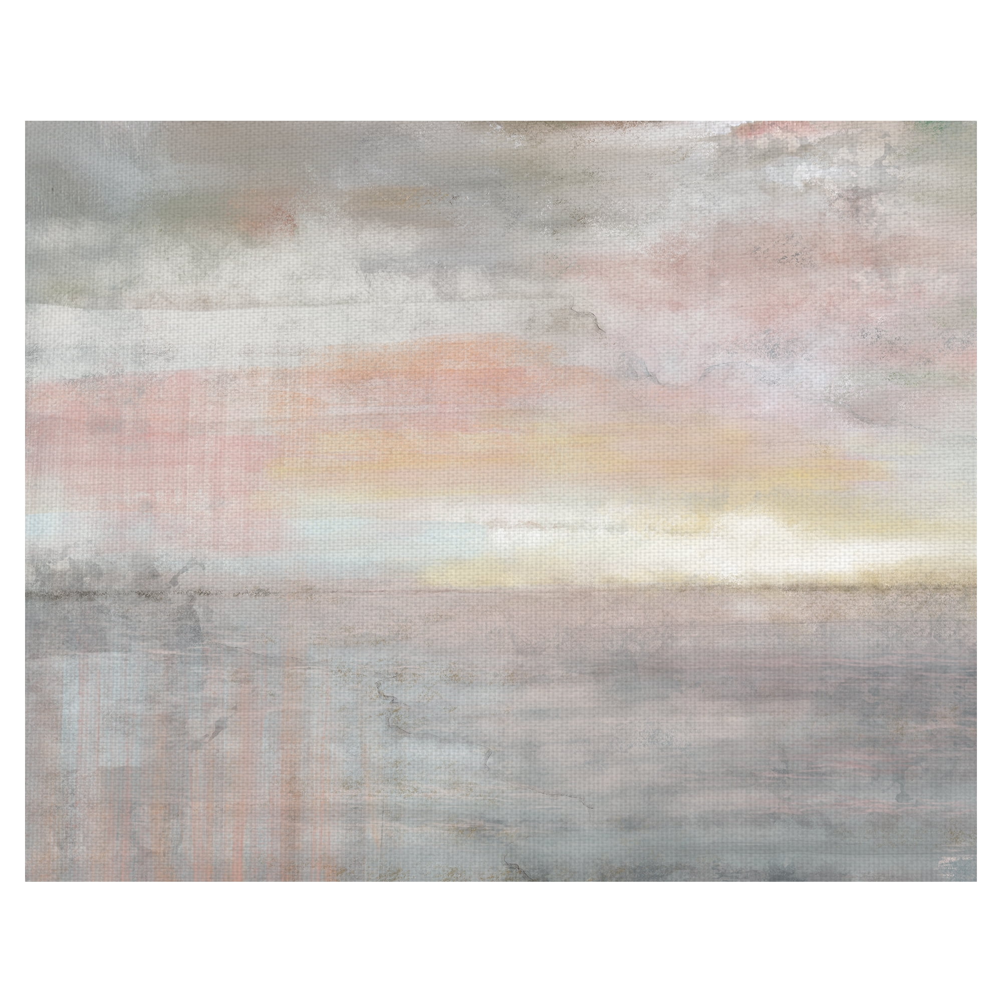Pastel Sunrise Abstract Landscape Canvas Art for Kids