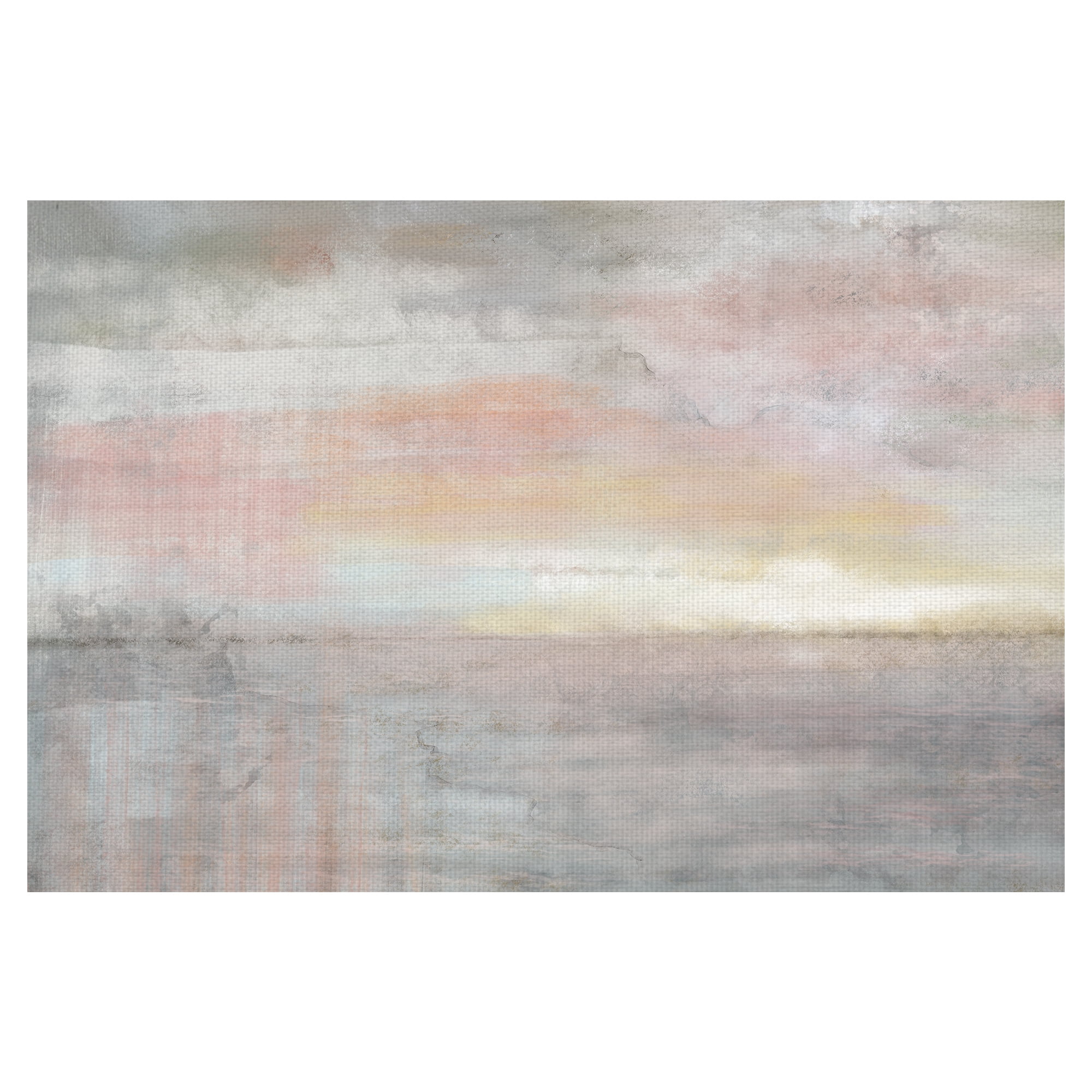 Pastel Sunrise Abstract Landscape Canvas Art Print for Kids