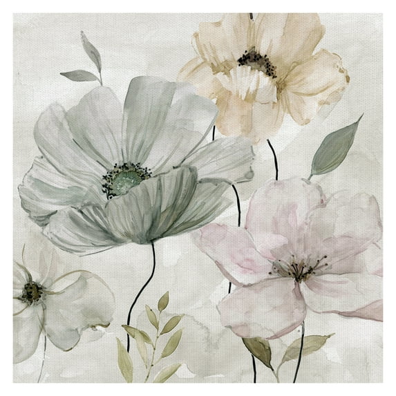 Fine Art Canvas Garden Grays Detail II Anemones by Carol Robinson Canvas Art Print