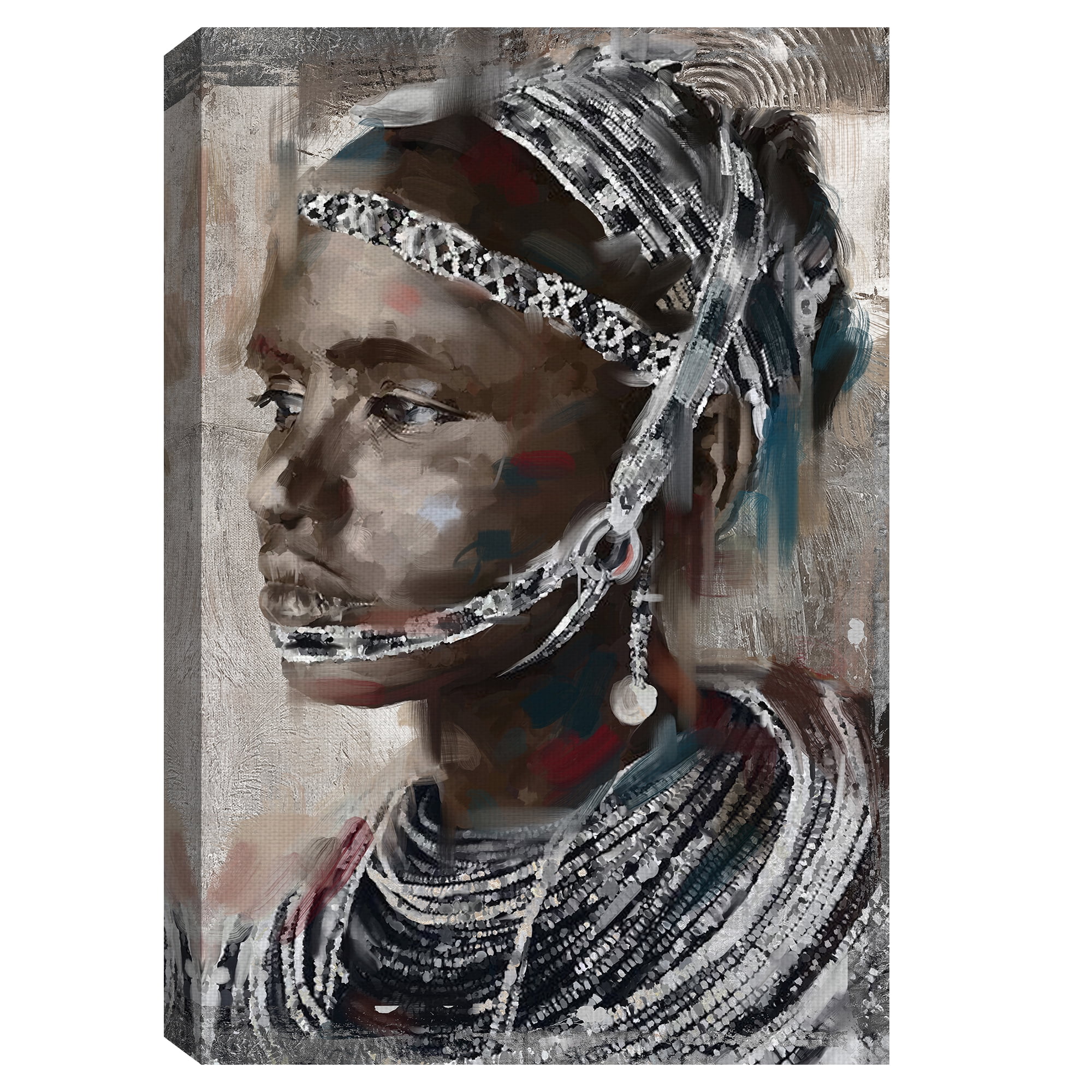 Fine Art Canvas Heritage II African Portrait by Maggie Davis Canvas Art Print